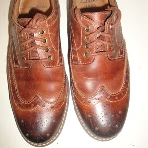 CLARKS 1825, BROWN LEATHER MENS SHOE, SIZE 8.5 M / 41.5